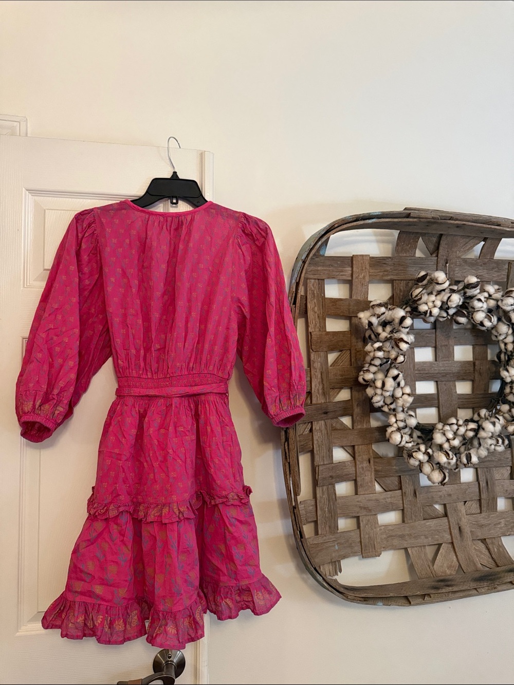 Cleobella Hot Pink Ruffle Mini Dress - Picture 6 of 9